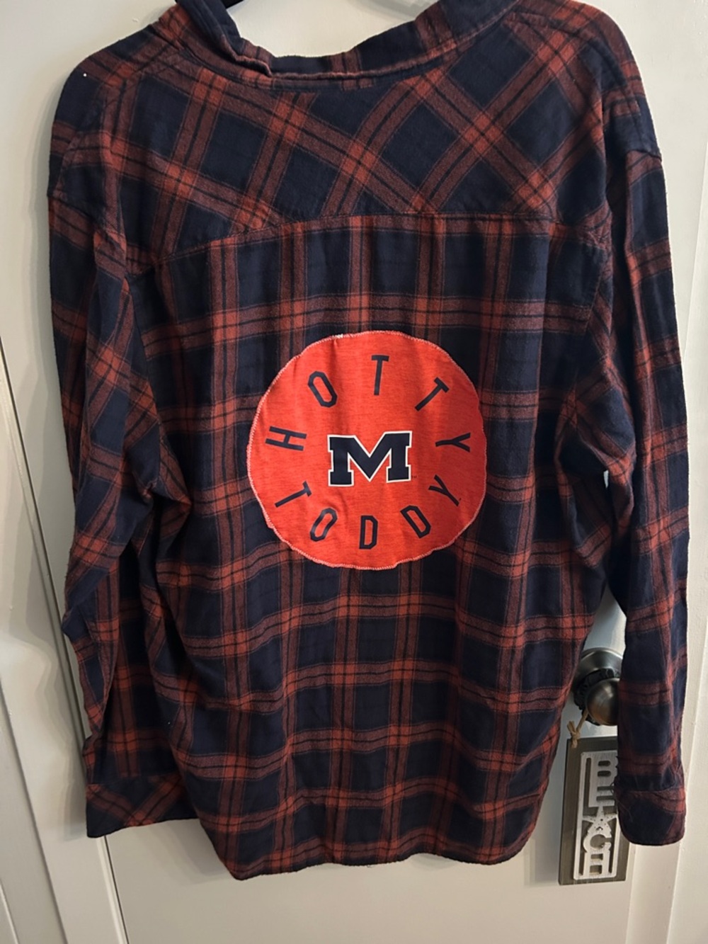 Ole Miss  Upcycled Blue Red Plaid Button-Up Shirt - Vintage Hotty Toddy xxl